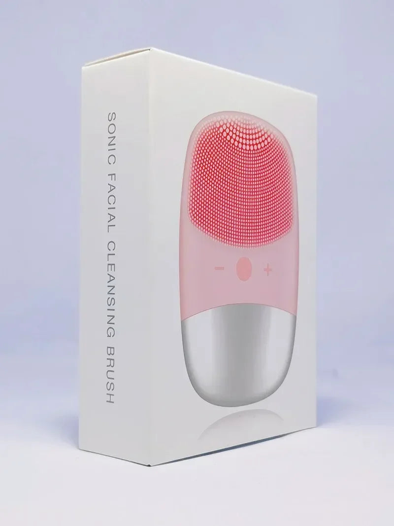 Electric Facial Cleansing Brush Silicone Sonic Face Cleaner Deep Pore Cleaning Skin Massage Intelligent Cleansing Brush Device