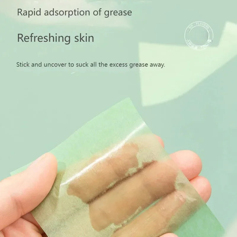 100Pcs New Face Oil Blotting Paper Protable Matting Face Wipes Facial Cleanser Oil Control Oil-absorbing Face Cleaning Tools