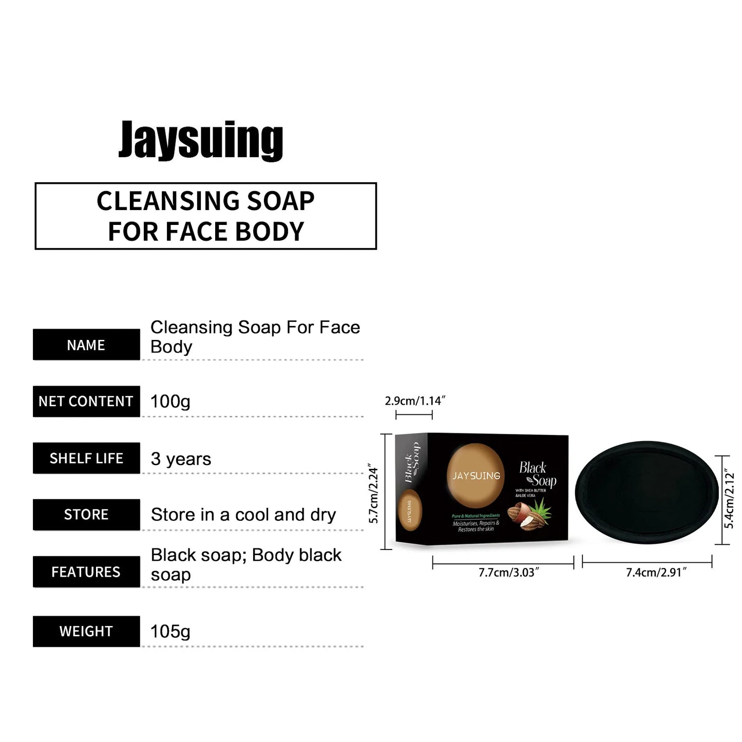 Facial Cleansing Soap Anti Acne Remove Pimples Blackhead Dark Spots Shrink Pores Gentle Moisturizing Soothing Face Wash Cleanser