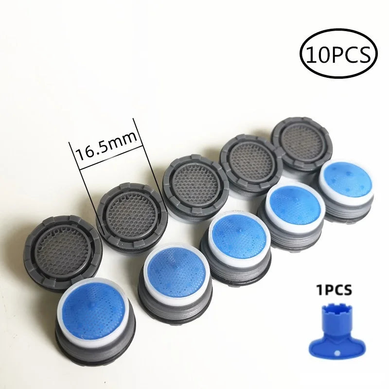 10 Pcs 16.5 MM Male Thread Kitchen Faucet Aerator Female Thread Tap Device Diffuser Faucet Nozzle Filter Adapter Water Bubbler