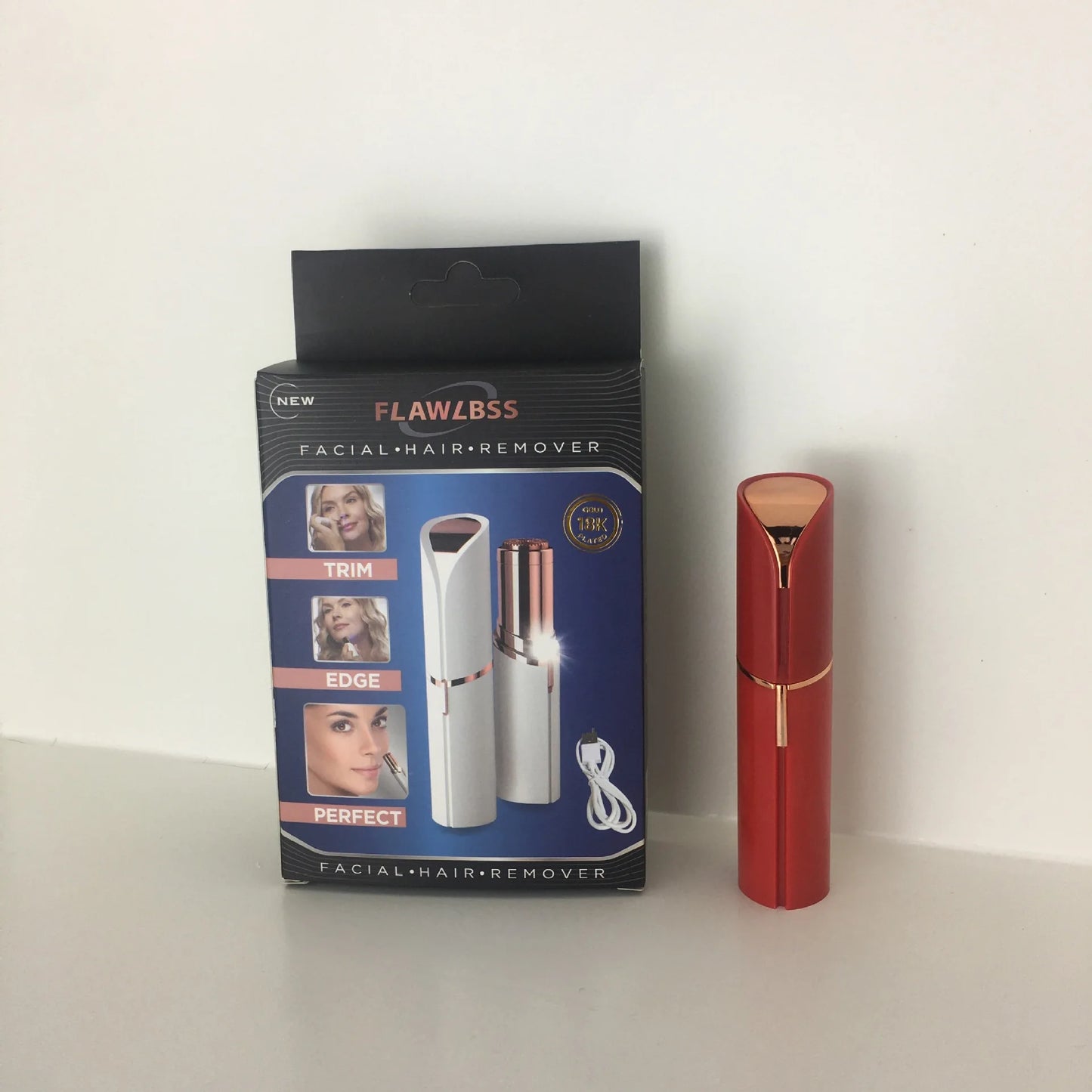 Flawless Facial Electric Eyebrow Trimmer Mini Epilator Lipstick Facial Hair Removal Portable Women Painless Razor Tool