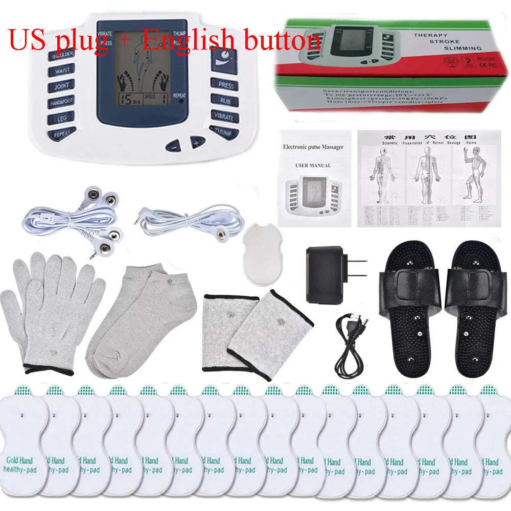 Electronic Body Slimming Pulse Massage for Muscle Relax Pain Relief Stimulator Tens Acupuncture Therapy Mach back Neck Massager