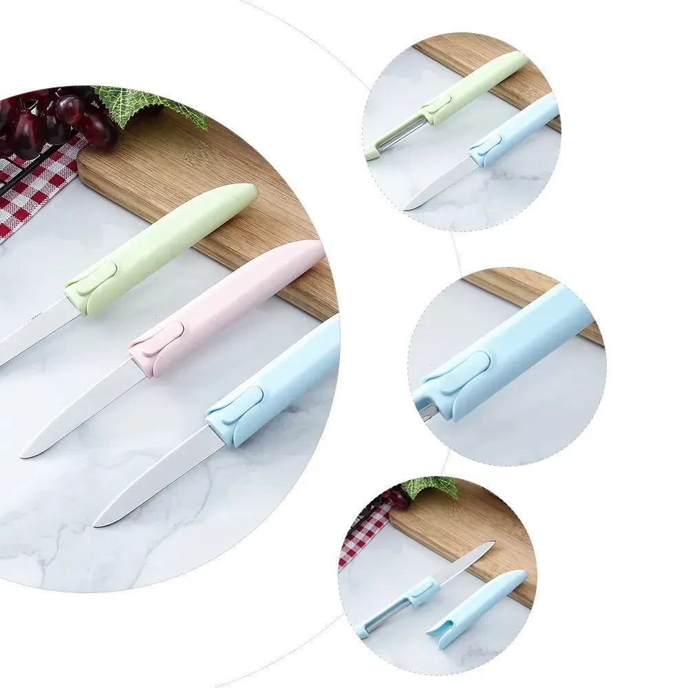 Two in One Peeler Stainless Steel Fruit Peeler Kitchen Knife Double Ended Melon Peeler Kitchen Cooking Tool