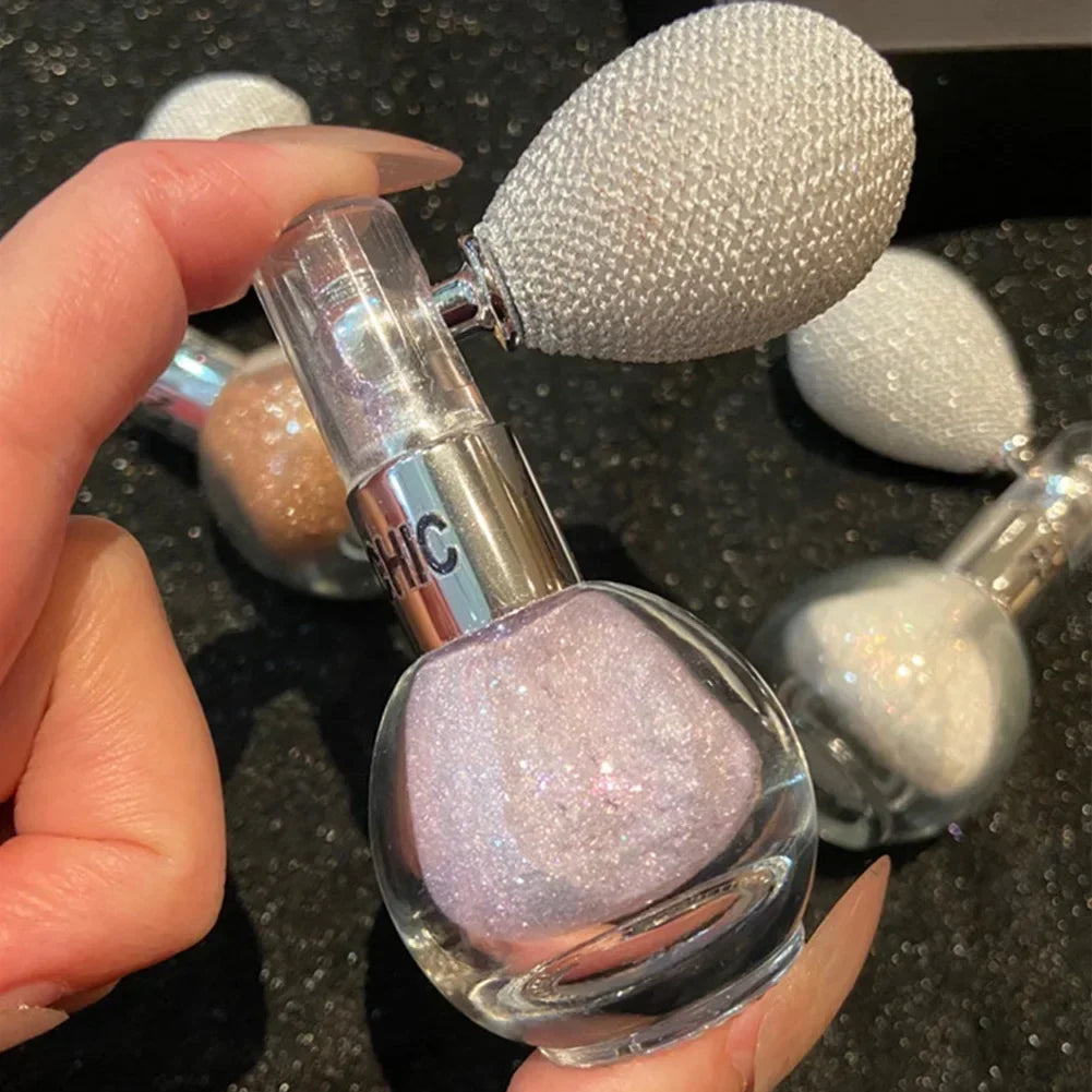 High Gloss Body Diamond Shimmering Spray Powder Highlight Powder Makeup Suitable for Facial and Body Skin Hair Clothes Cosmetics