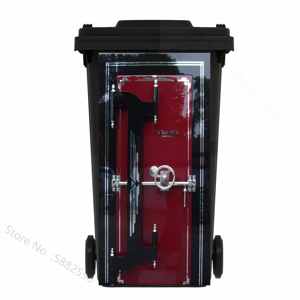 Custom Size Self-adhesive PVC Trash Can Sticker Waterproof Wallpaper Garbage Bin Renovation Cover Decal Mural For Kitchen Decor