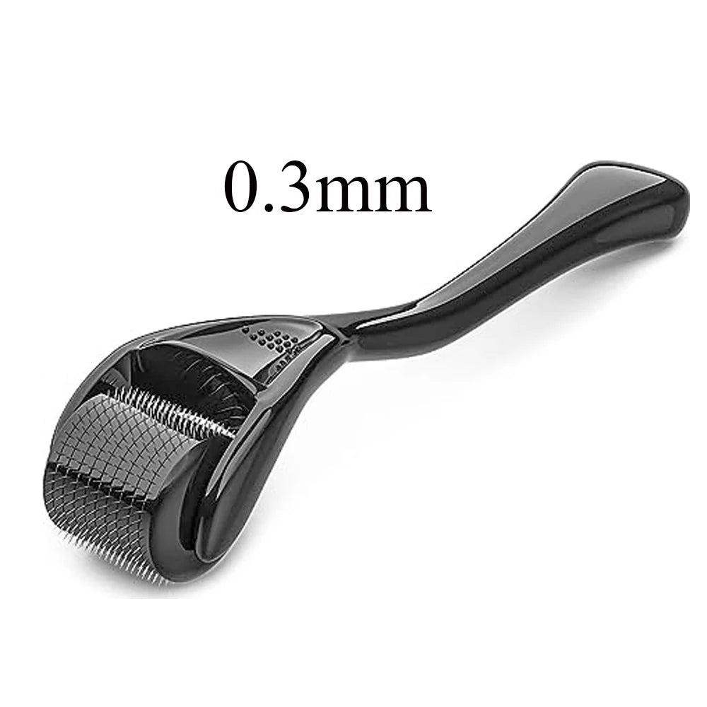 0.2/0.25/0.3mm Microneedles Derma Roller for Hair Beard Facial Skin Men Women Black/White Handle with Black/Blue/Green Head