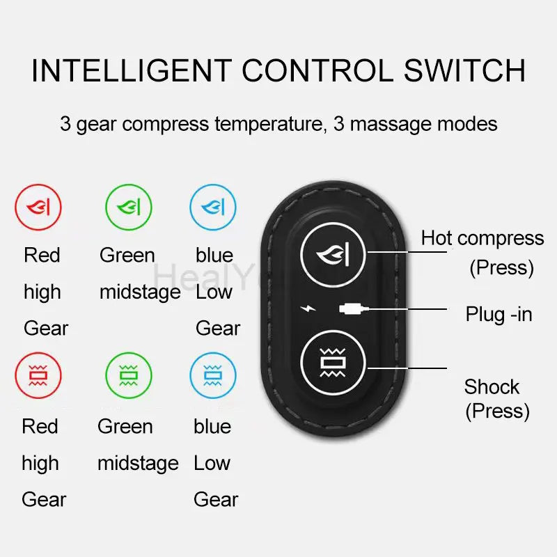 Electric Neck Massage Pillow Heating Vibration Neck Massager Back Cervical Traction Relax Sleeping Memory Foam Spine Support