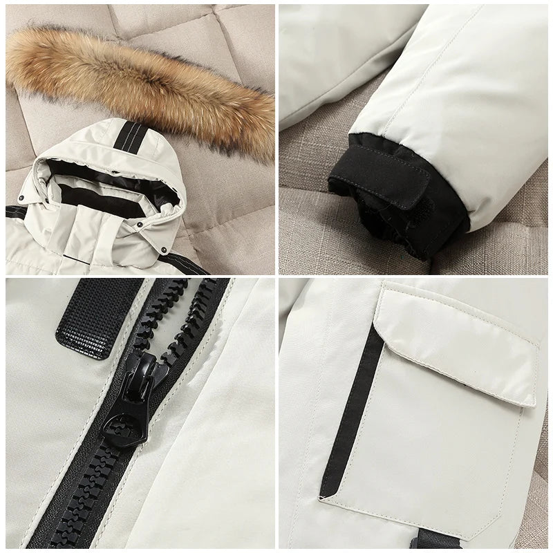 Loose Warm Hooded Down Jacket Handsome Fashion Trend Korean Version of Quality Men's Winter Down Jacket Men's Coat Hooded Down