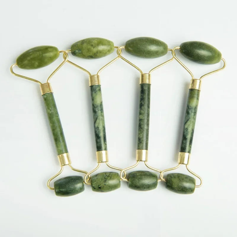 Natural Jade Facial Massager Face-lift Roller Wheel Single Head Jade Roller Facial GuaSha Acupuncture Massage