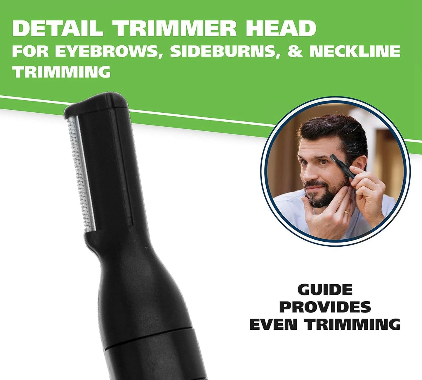VGR Washable Nose Hair Trimmer Beard Facial Hair Trimer Eyebrow Electric Brow Nose Trimmer 2 In 1 Rechargeable V-613