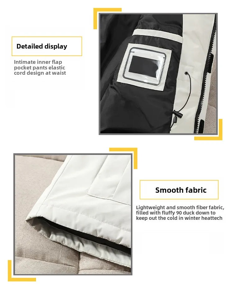 Loose Warm Hooded Down Jacket Handsome Fashion Trend Korean Version of Quality Men's Winter Down Jacket Men's Coat Hooded Down