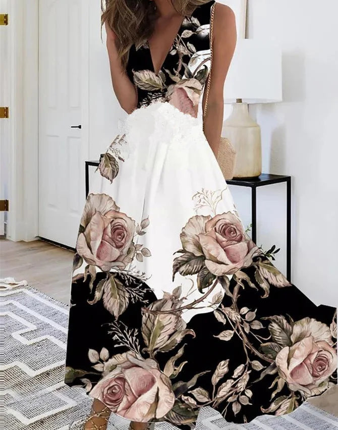 Women Dress Summer 2024 New Green Sleeveless Boho A-LINE Backless Shirring Long Dress Trendy Elegant Maxi Dress for Women Beach