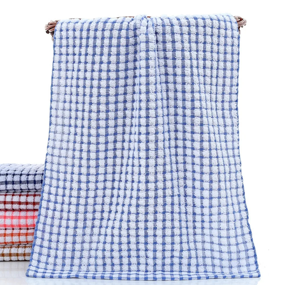 Rag Tea Towels New Cotton Drying Washing Dish Cloth Absorbent Large Size Cleaning Cloths Kitchen Supplies