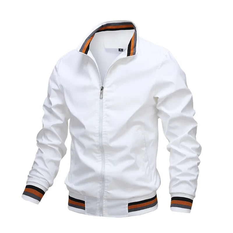 Quality Bomber Casual Jacket Men Autumn Zipper Outerwear Mandarin Sportswear Mens Jackets for Male Windbreaker Coats Spring