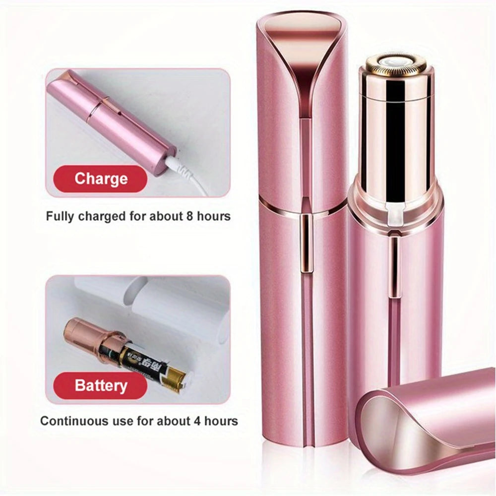 Flawless Facial Electric Eyebrow Trimmer Mini Epilator Lipstick Facial Hair Removal Portable Women Painless Razor Tool
