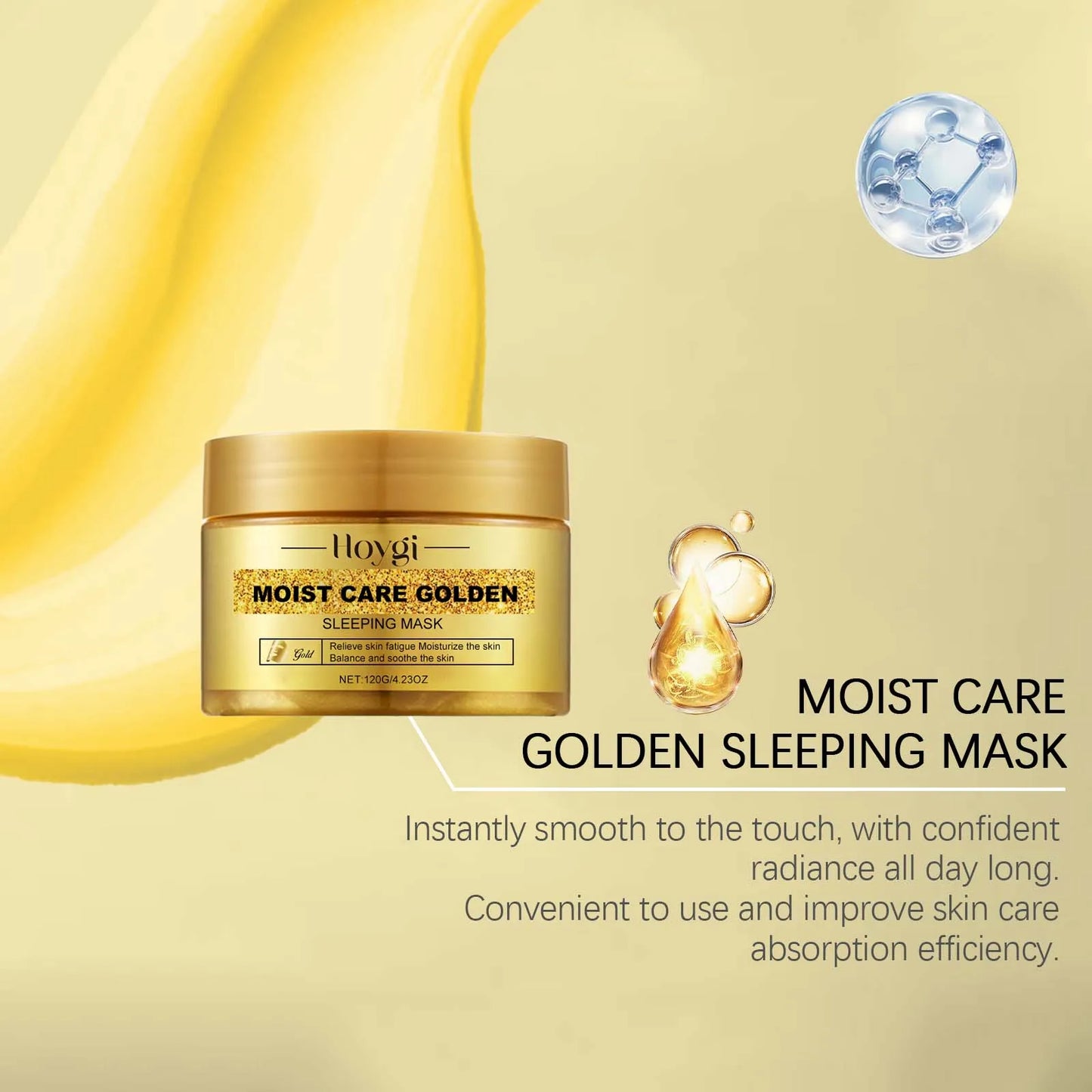 Gold Sleeping Masks Moisturizing Shrinkage Pore Lift Firm Fade Fine Lines Niacinamide Brightening Facial Skin Facial Masks