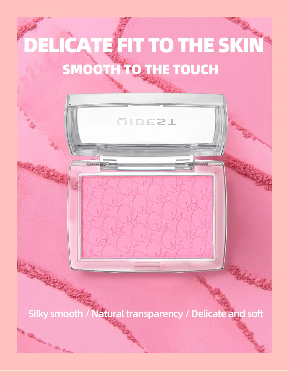 QIBEST Natural Cream Blush Palette Makeup Long-Lasting High Pigment Face Blusher Powder Facial Cheek Tint Rouge Women Cosmetics