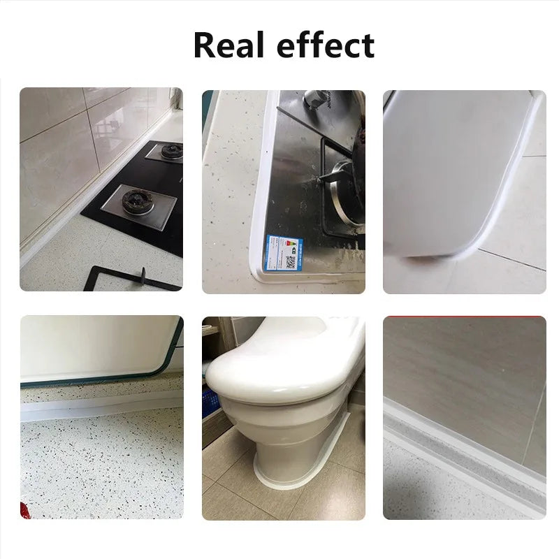 1m/3.2m*3.8cm PVC Waterproof Sealing Tape for Bathroom Kitchen Sink, Shower, Bathtub and Toilet - Self Adhesive Wall Stickers