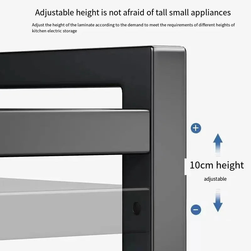 Scalable Microwave Oven Rack Adjustable Detachable Metal Holder Kitchen Storage Thickened Household Storage Racks