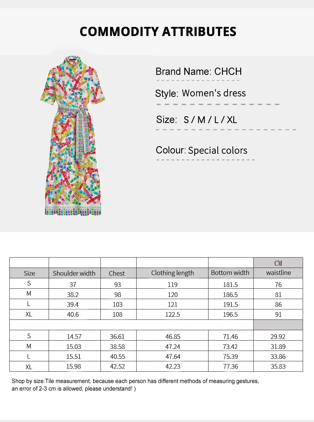 CHCH Summer Chic Printed Long Dress Women Fashion Lapel Half Sleeve Single Breasted Shirt Dresses 2024 Female Commuting Outfits