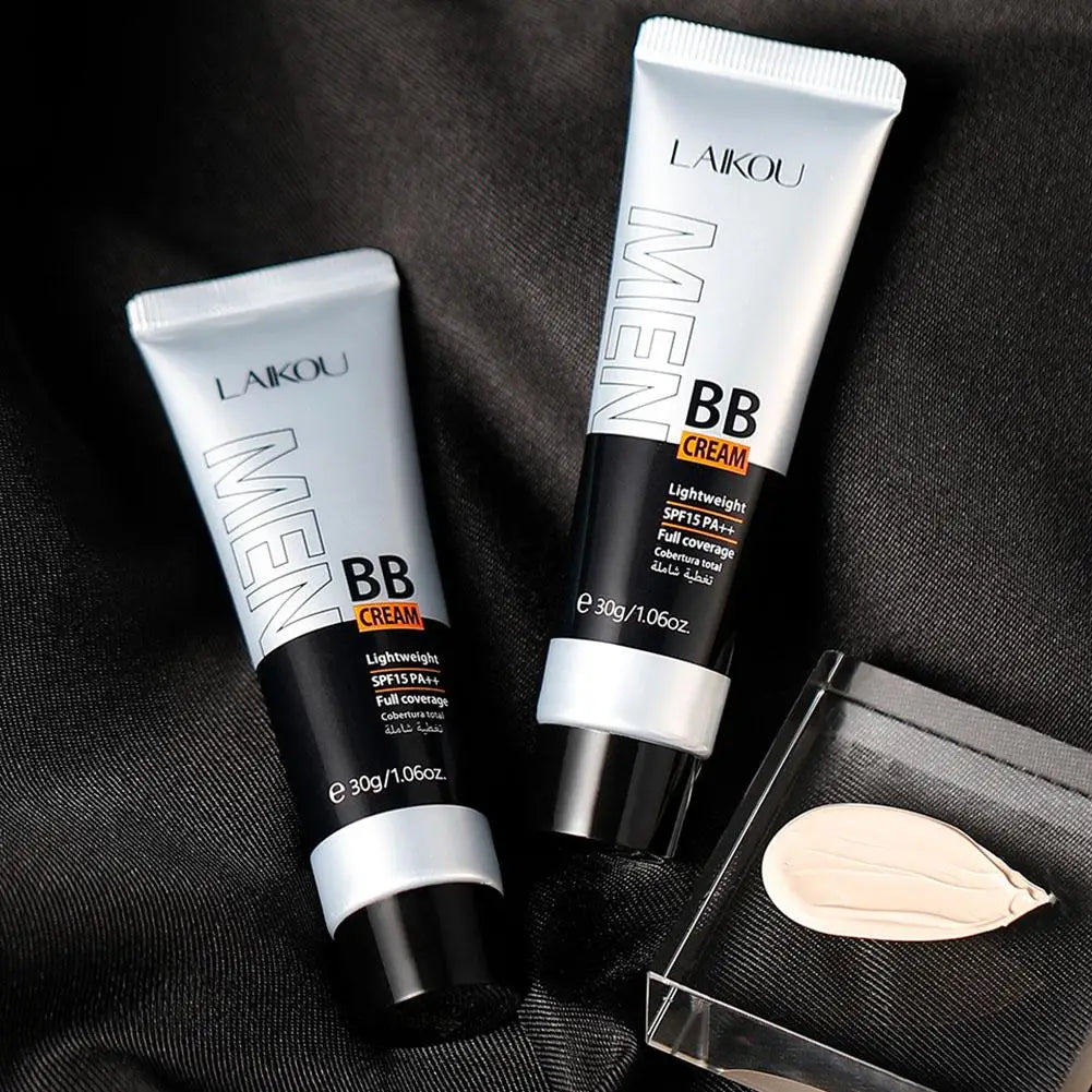 BB Cream For Men Full Coverage Facial Concealer Long Lasting Makeup Foundation Waterproof Men BB Liquid Foundation 30g