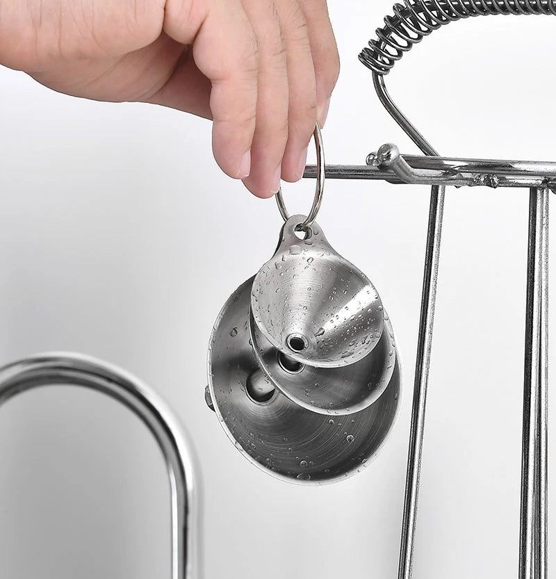 Stainless Steel Funnel Three-piece Set Mini Funnel Oil Spill Wine Spill Tool Liquid Dispenser Kitchen Funnel Set Entonnoir