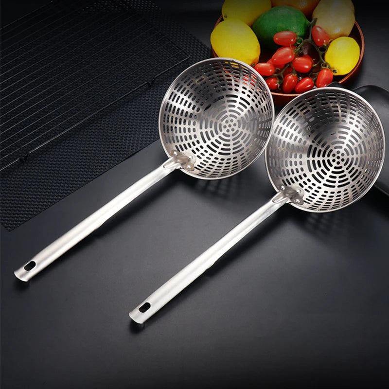 Stainless Steel Skimmer Colander Mesh Deep Oil Frying Cooking Noodles Scoop Strainer Kitchen Food Filter Spoon Kitchenware