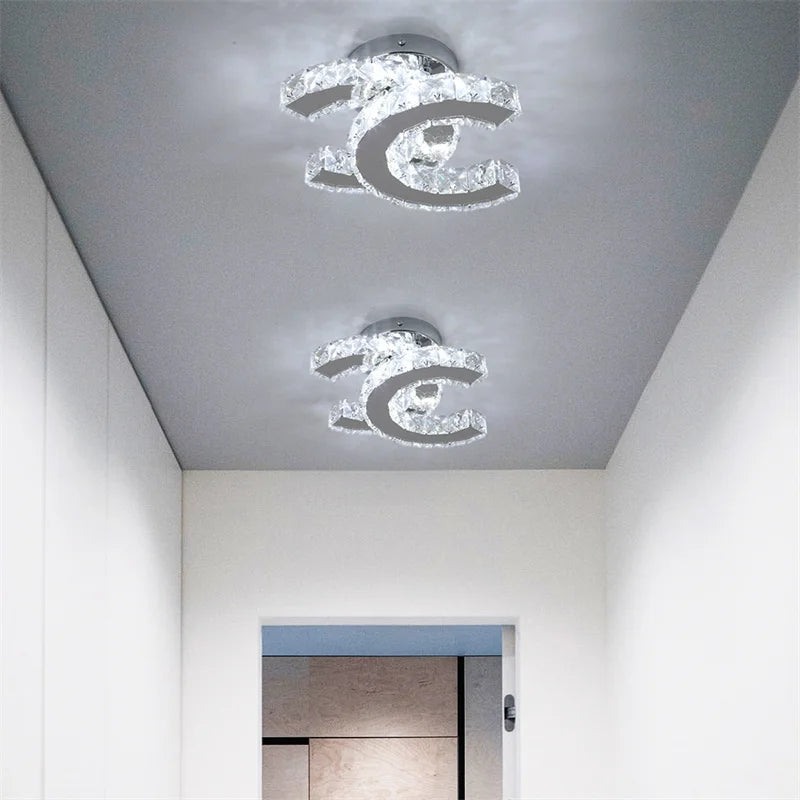 Modern K9 Crystal Chandelier Led For Dining Room Stainless Steel Ceiling Lamp Light Fixture Kitchen Lustres Luminaire Pendant