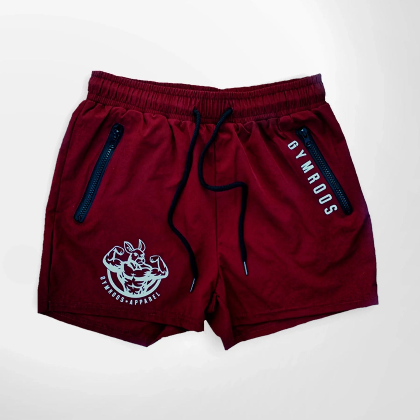 Sports Woven Quick Drying Three-Point Shorts Men's Fitness Tide Brand Slim Zipper Pocket Tide Brand Running Training Pants