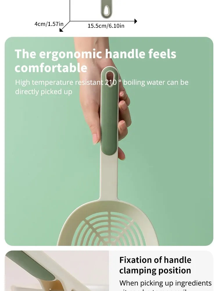 Leak Kitchen Pasta Spoon Fishing Dumplings Long Handle Food Grade High Temperature Resistant Spaghetti Large Funnel