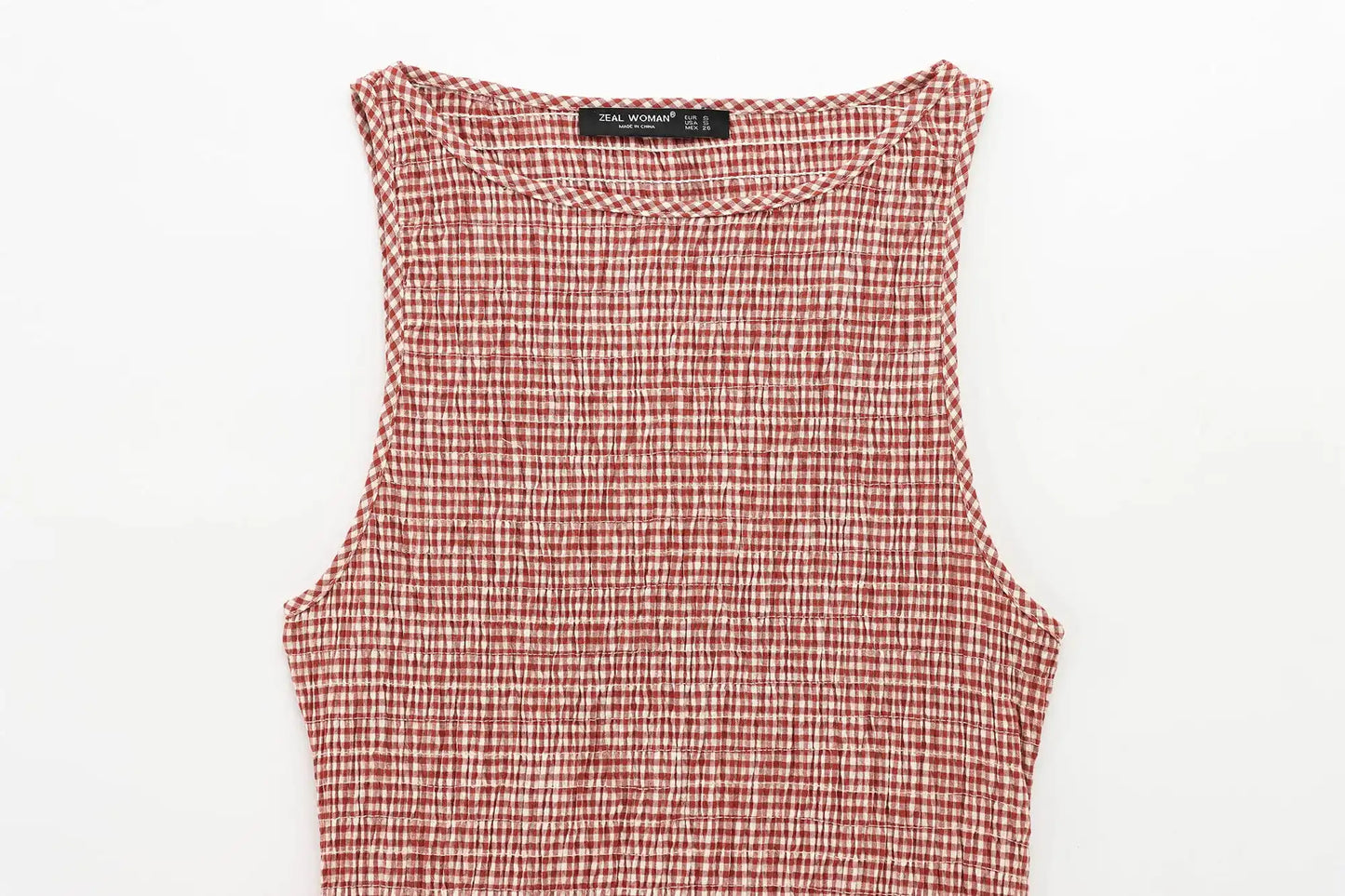 TRAFZA Women Elegant Plaid Vest Dress Sleeveless Stretch Bust Long Dress New 2025 Summer Fashion Romantic Vacation Dress