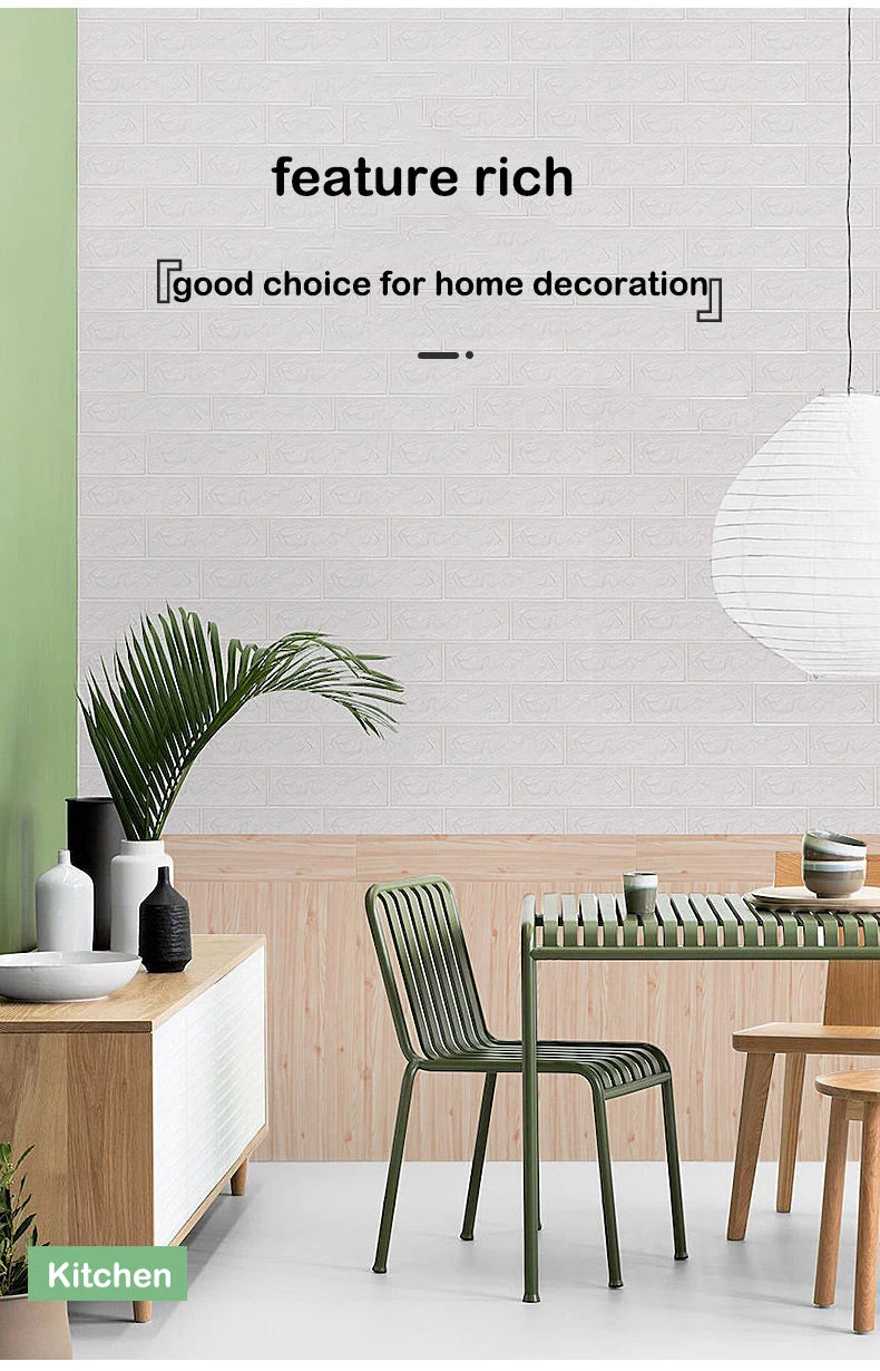 1-30Pcs 35x30cm Wall Panels Stickers Wallpaper Background Decoration Bedroom for Living Room DIY 3D Waterproof Kitchen Home