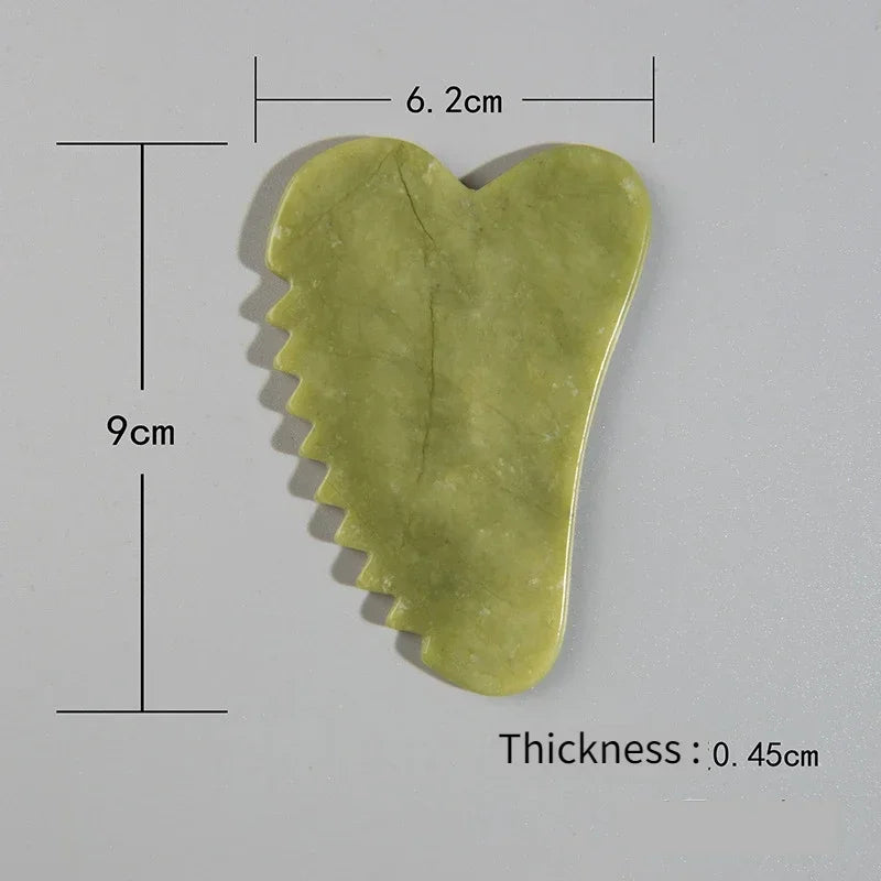 Natural Stone Jade Gouache Scraper Rose Quartz Facial Gua Sha Tools Neck Massager for Face Lifting Wrinkle Remover Beauty Health