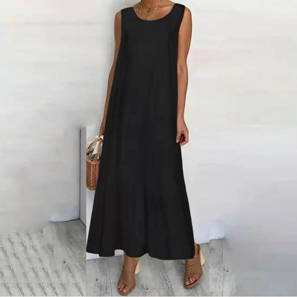 3XL 4XL 5XL Plus Size Cotton Linen Women Dress 2024 Summer Korean Oversized Casual Shirt Long Dress Large Size Female Clothing