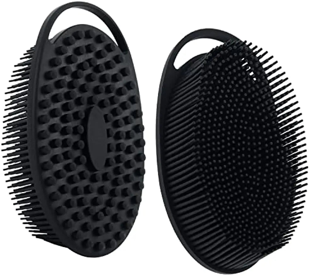 2 in 1 Soft Silicone Body Brush Wash Bath Shower Exfoliating Skin Fit For Baby Bath Shampoo Facial Massage Brush