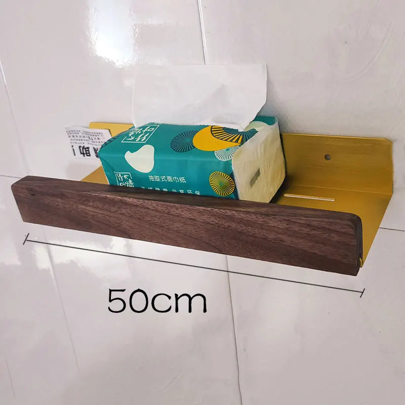 Bathroom Rack Wall-mounted Shower Room Toilet Nordic style Shelf Cosmetic Storage kitchen Multi-purpose Shelf Solid Wood