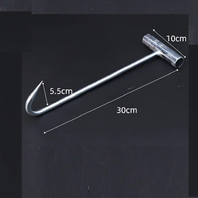 Stainless Steel T Hooks T-Handle Meat Boning Hook for Kitchen Butcher Shop Restaurant Prok Chicken Duck Turkey BBQ Tool