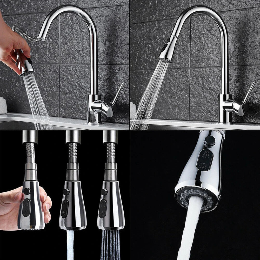 Universal Kitchen Pull Out Spray Head Replacement Sink Faucet Basin Mixer Tap Faucets Mixer Aerator Bubbler Water Tap Nozzle