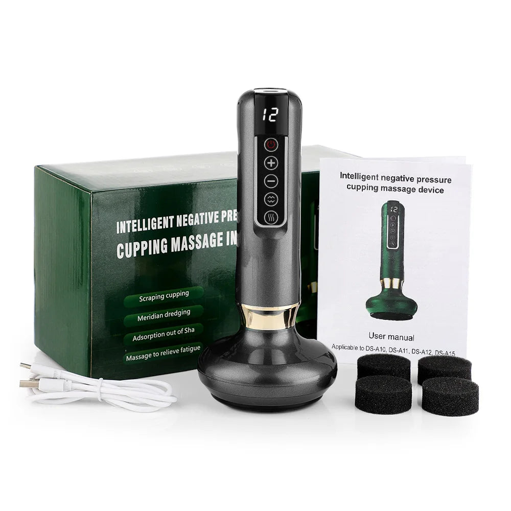 Electric Suction Medical Cupping Therapy Set Beauty Massager Glass Jars Anti Cellulite Cupping Vacuum Slimming Guasha Massage