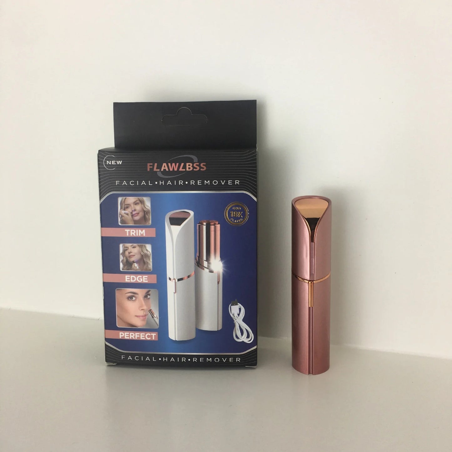 Flawless Facial Electric Eyebrow Trimmer Mini Epilator Lipstick Facial Hair Removal Portable Women Painless Razor Tool