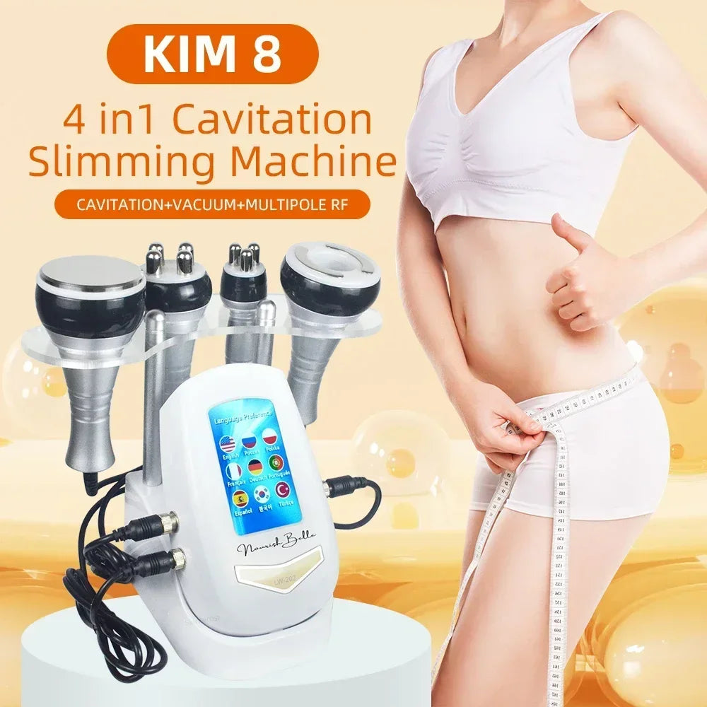 40K 3/4 IN 1 Cavitation Body Slimming Machine Facial Massager Skin Tighten Face Lifting Vacuum Suction Beauty Device