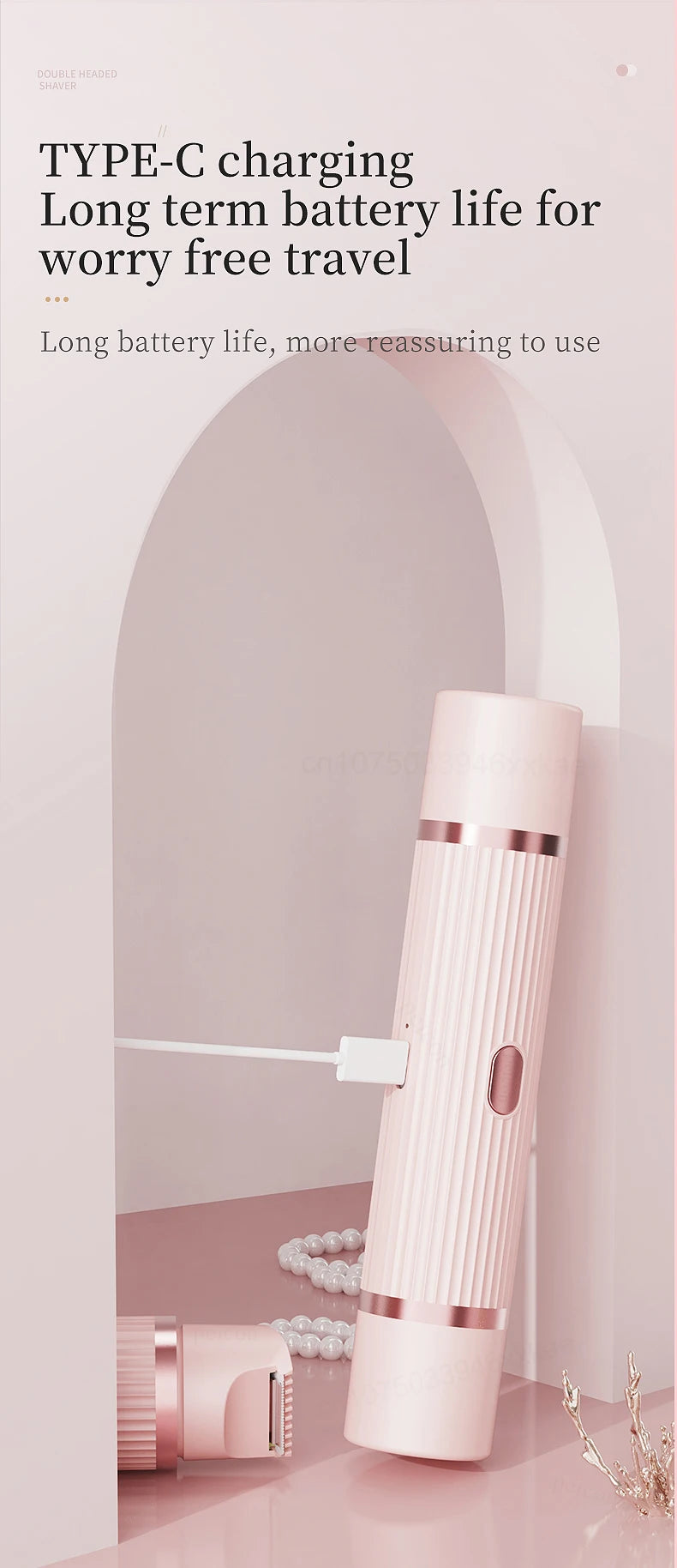 Hair Clipper Women Face Bikini Facial Body Epilator Female Leg Underarm Razors Electric Shaver Rechargeable Double Head Trimmer