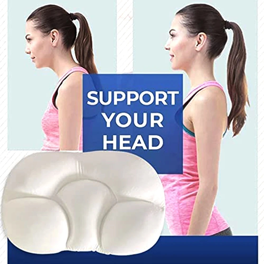 Neck Massager Cervical Neck Traction Pillow for Sleeping, Deep Sleep Foam Particles Pillow- Side Sleeper & Back Pillows for Beds