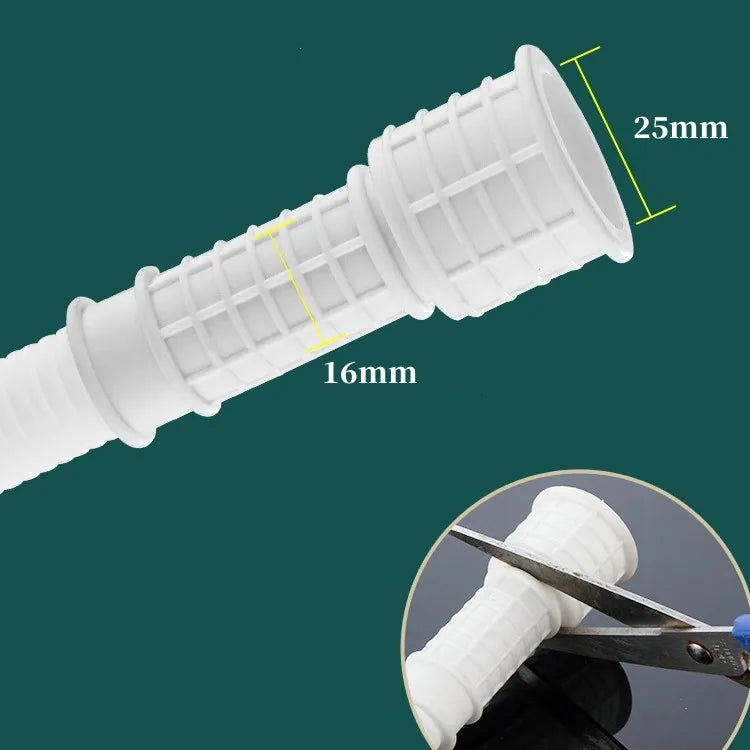 1-4M White Drain Hose Pipe Inlet Hoses Extension Drainpipe Tube for Air Conditioner Washing Maching Kitchen Faucet Accessories