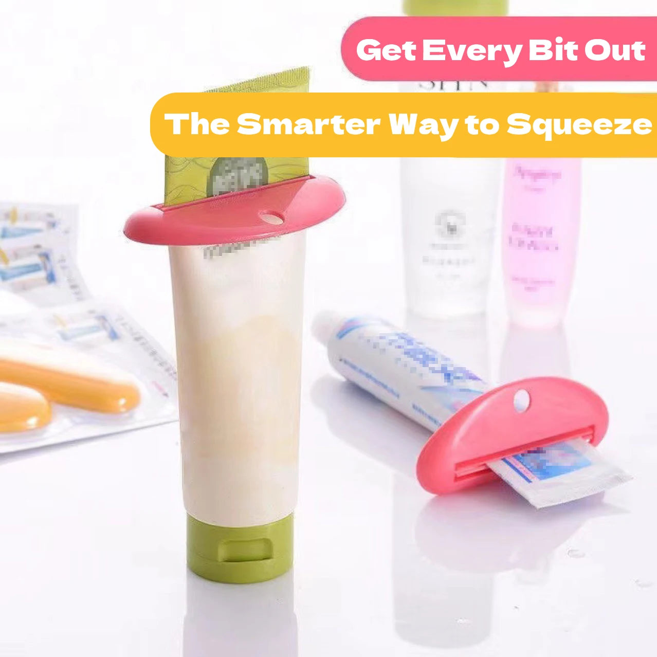 Toothpaste Tube Squeezer Efficient and Hassle-Free Cosmetics Press Facial Cleanser Rolling Squeezing Dispenser