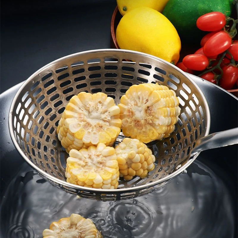 Stainless Steel Skimmer Colander Mesh Deep Oil Frying Cooking Noodles Scoop Strainer Kitchen Food Filter Spoon Kitchenware