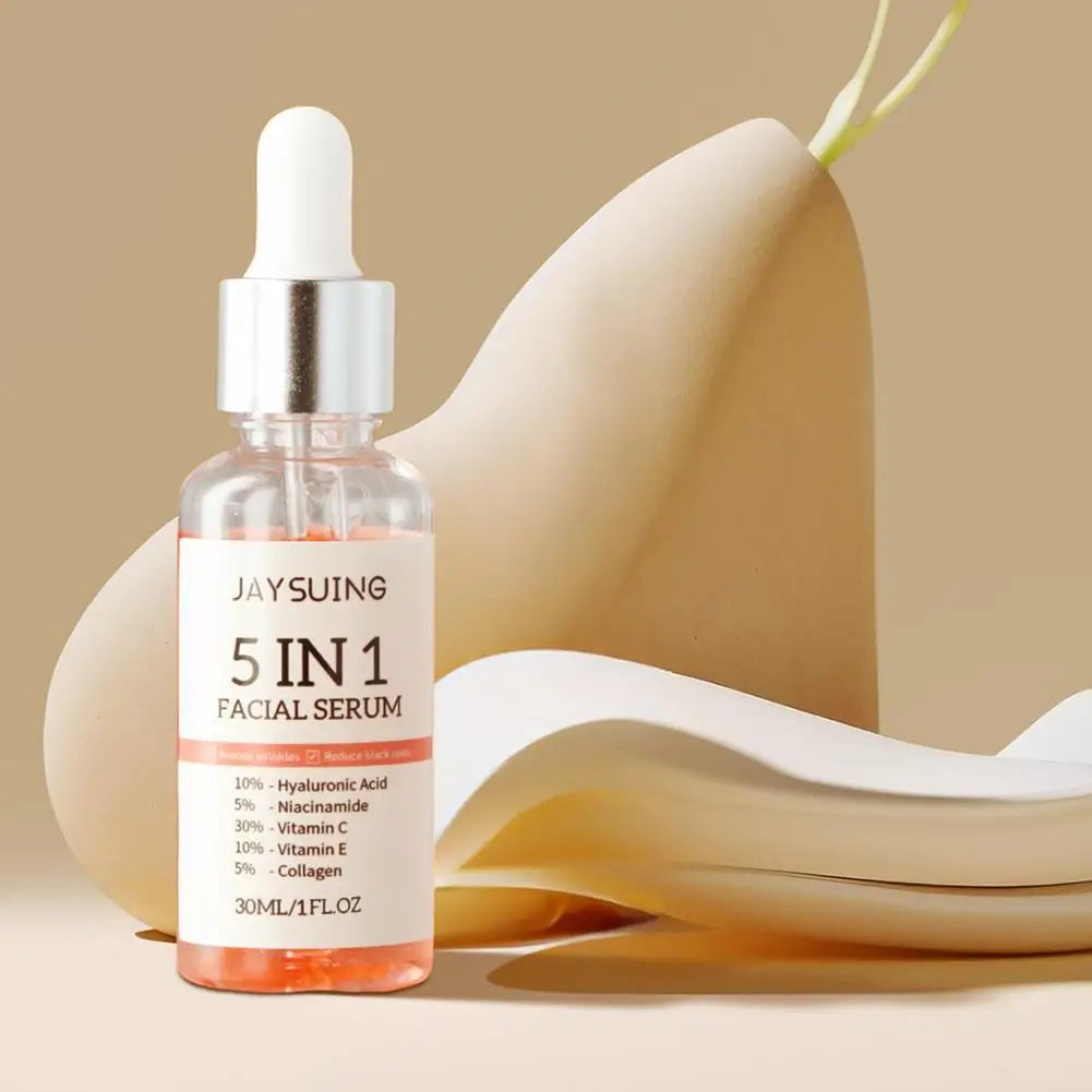 5 In 1 Face Serum Moisturizing V C Hyaluronic Acid Facial Serum Shrink Pores Skin Care 1/3/5/10pcs
