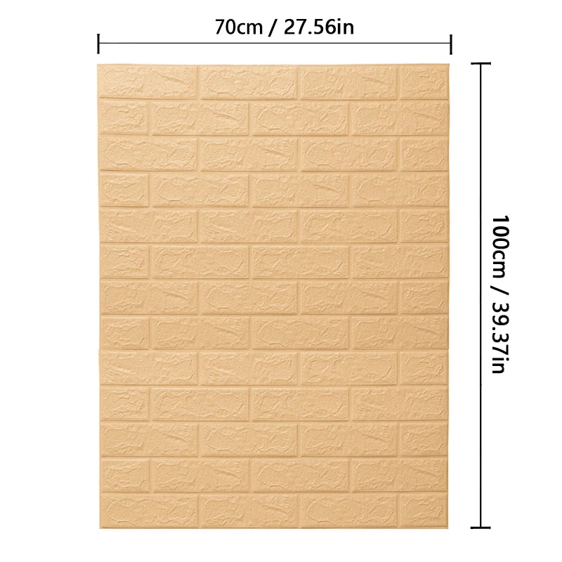 Wallpaper Home brick Foam Panels 3D Wall Stickers Self-adhesive DIY Embossed Stone Wallpaper Home Decor Living Room Kitchen