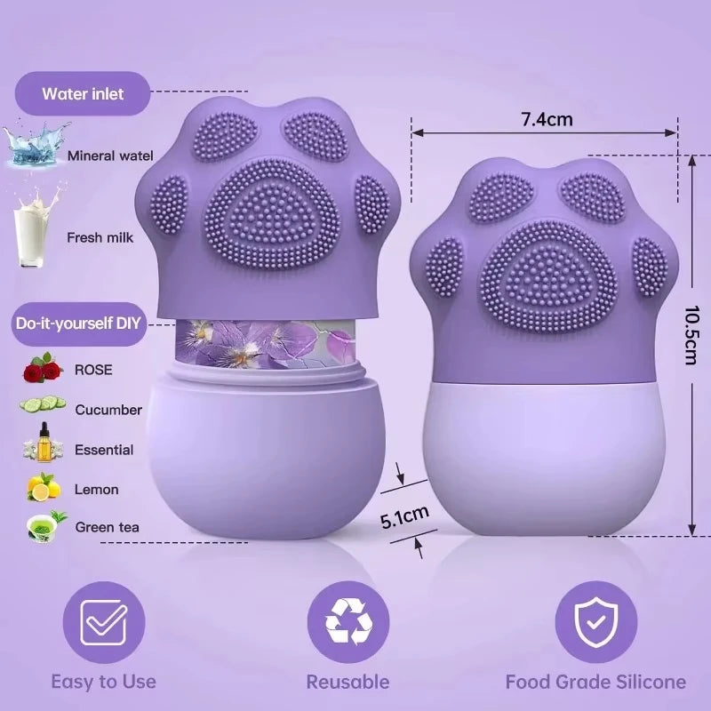 Silicone Ice Face Roller Facial Cube Roller Trays Beauty Lifting Massage Ball Contouring Treatment Reduce Acne Skin Care Tool