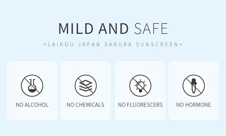 LAIKOU Sakura Sunscreen Spf50 Moisturizer Protector Facial Sun Block Isolation Lotionbloqueador solar faciales